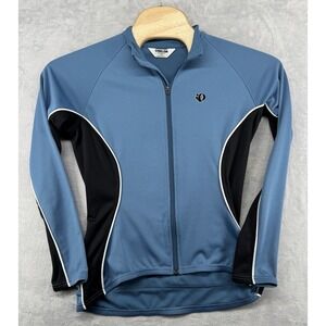 Vintage Pearl Izumi Long Sleeve Full‎ Zip Cycling Jersey Blue Women's Size L